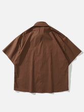 Chemise à manches courtes avec broderie de bière